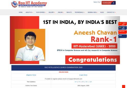 
                            8. RISE 2018-19 by Rao IIT Academy