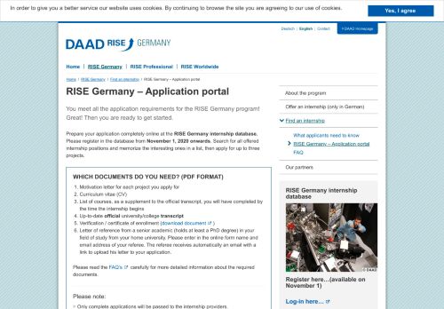 
                            5. RISE Germany – Application portal - DAAD
