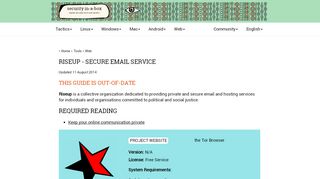 
                            9. Riseup - secure email service - Security in a Box