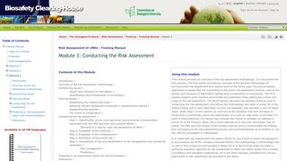 
                            8. Risk Assessment of LMOs - Training Manual: Module 3