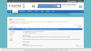 
                            5. [RISOLTO] Nascondere voce di menu dopo il Login - Joomla.it Forum