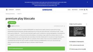 
                            6. Risolto: premium play bloccato - Samsung Community
