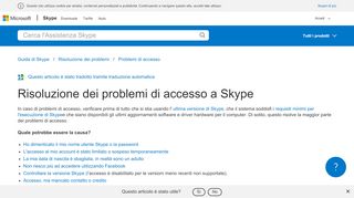 
                            13. Risoluzione dei problemi di accesso a Skype | Assistenza Skype