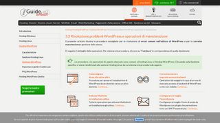 
                            11. Risoluzione problemi WordPress e operazioni di manutenzione ...