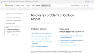 
                            12. Risolvere i problemi di Outlook Mobile - Supporto di Office