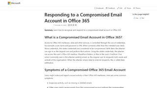 
                            10. Rispondere a un account di posta elettronica compromesso in Office 365