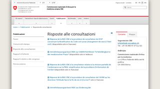 
                            5. [Risposte alle consultazioni] Commissione nazionale d'etica per la ...