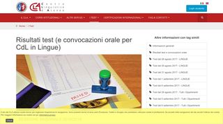 
                            7. Risultati - CLA - Università degli Studi di Perugia