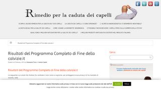 
                            5. Risultati del Programma Completo di Fine della calvizie.it -