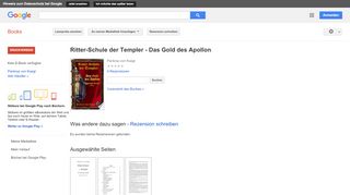 
                            7. Ritter-Schule der Templer - Das Gold des Apollon