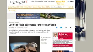 
                            9. Ritter Sport und Co.: Deutsche essen Schokolade für gutes Gewissen ...