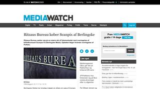 
                            8. Ritzaus Bureau køber Scanpix af Berlingske - MediaWatch