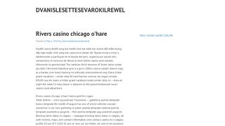 
                            12. Rivers casino chicago o'hare – dvanislesettesevarokilrewel