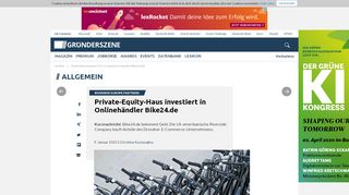 
                            12. Riverside investiert in E-Commerce-Händler Bike24.de | Gründerszene