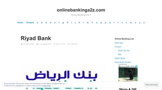 Riyad Bank – onlinebankinga2z.com - WordPress.com