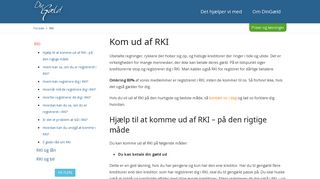 
                            9. RKI - Er du i RKI? Få hjælp til at komme ud af RKI | DinGæld