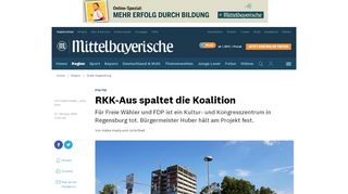 
                            7. RKK-Aus spaltet die Koalition - Regensburg - Nachrichten ...