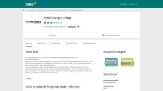 
                            13. RMB/Energie GmbH als Arbeitgeber | XING Unternehmen