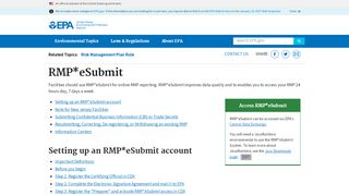 
                            9. RMP*eSubmit | Risk Management Plan (RMP) Rule | US EPA