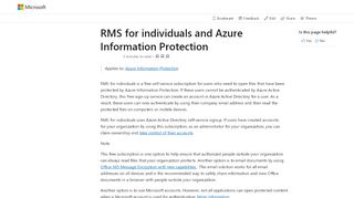 
                            13. RMS for individuals and Azure Information Protection | Microsoft Docs