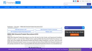 
                            11. RMSA SSA Himachal Pradesh Recruitment 2019 Apply Online Job ...