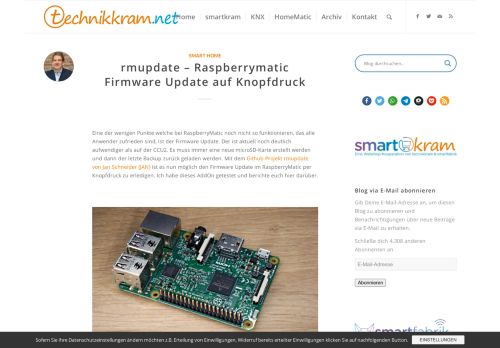 
                            8. rmupdate – Raspberrymatic Firmware Update auf Knopfdruck ...