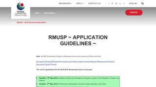 
                            3. RMUSP ~ APPLICATION GUIDELINES ~ | Roma Education Fund