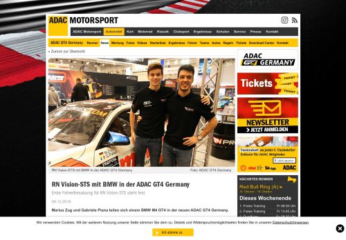 
                            11. RN Vision-STS mit BMW in der ADAC GT4 Germany - ADAC Motorsport