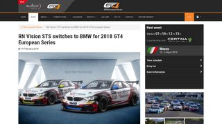 
                            7. RN Vision STS switches to BMW for 2018 GT4 European Series | GT4 ...