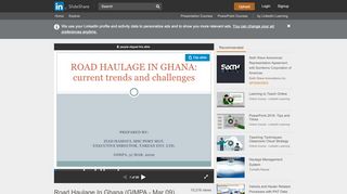 
                            13. Road Haulage In Ghana (GIMPA - Mar 09) - SlideShare