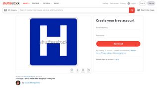 
                            13. Road Sign Blue White H Hospital Stock Illustration 57674029 ...