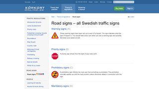 
                            4. Road signs – all Swedish traffic signs - Körkortonline