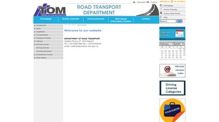 
                            4. ROAD TRANSPORT DEPARTMENT - Welcome to our website