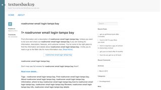 
                            8. roadrunner email login tampa bay | textuexback19