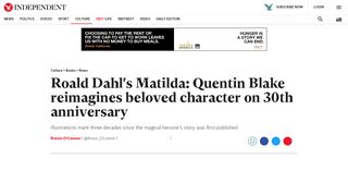 
                            13. Roald Dahl's Matilda: Quentin Blake reimagines beloved character ...