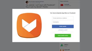 
                            11. Rob Humble - Hey aptoide I can't log in with Facebook? Bug ...