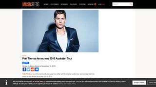 
                            13. Rob Thomas Announces 2016 Australian Tour - Music Feeds