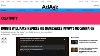 
                            13. Robbie Williams inspires his namesakes in WW's UK campaign | AdAge