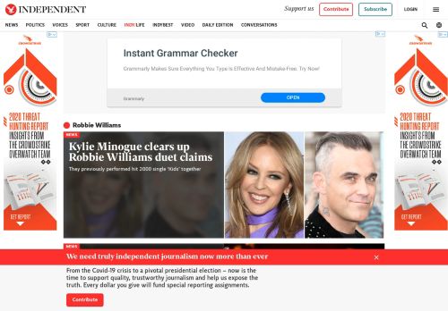 
                            11. Robbie Williams - latest news, breaking stories and comment - The ...