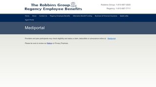 
                            1. Robbins Group & Regency Employee Benefits | Mediportal