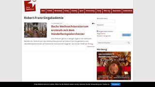 
                            10. Robert-Franz-Singakademie - HalleSpektrum.de - Onlinemagazin aus ...