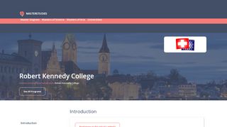 
                            9. Robert Kennedy College in Switzerland - Masterstudies