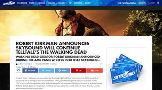 
                            13. Robert Kirkman Announces Skybound Will Continue Telltale's The ...