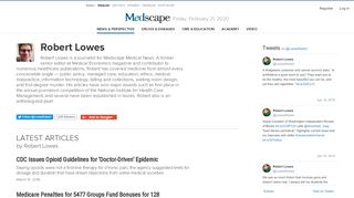 
                            11. Robert Lowes | Medscape Author