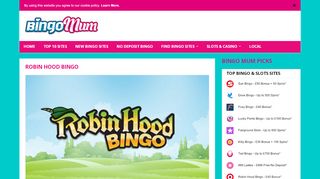 
                            11. Robin Hood Bingo | Get £40 Bonus + 50 FREE Spins Here! ...