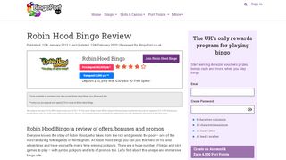 
                            12. Robin Hood Bingo Review + Player Rewards | BingoPort