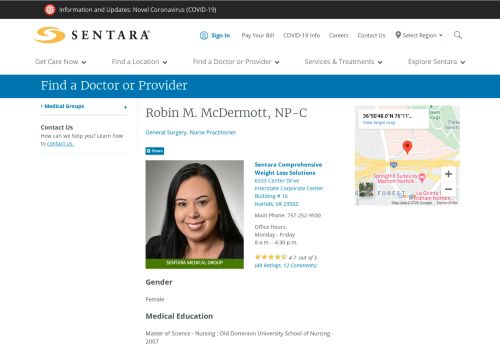 
                            12. Robin McDermott, NP-C | Sentara Healthcare