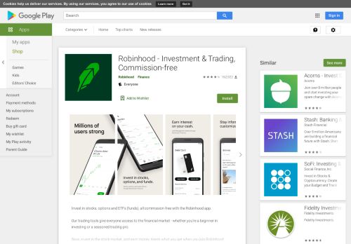 
                            6. Robinhood: Invest in Stock, Crypto, ETF & Coin - Apps on Google Play