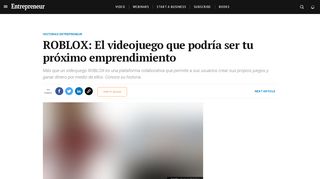 
                            10. ROBLOX: El videojuego que podría ser tu próximo emprendimiento