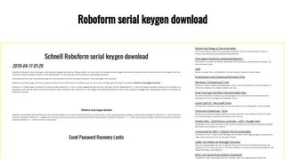 
                            12. Roboform serial keygen download